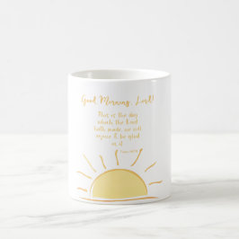 Taza De Café Buenos días Señor con Salmos Biblia Verse