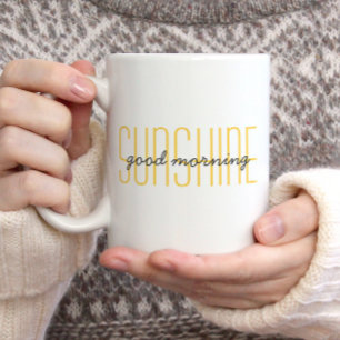 Taza De Café Buenos días sol brillante Cita linda de moda Amari