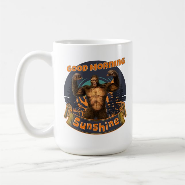 Taza De Café Buenos Días Sol Funny Bigfoot (Izquierda)