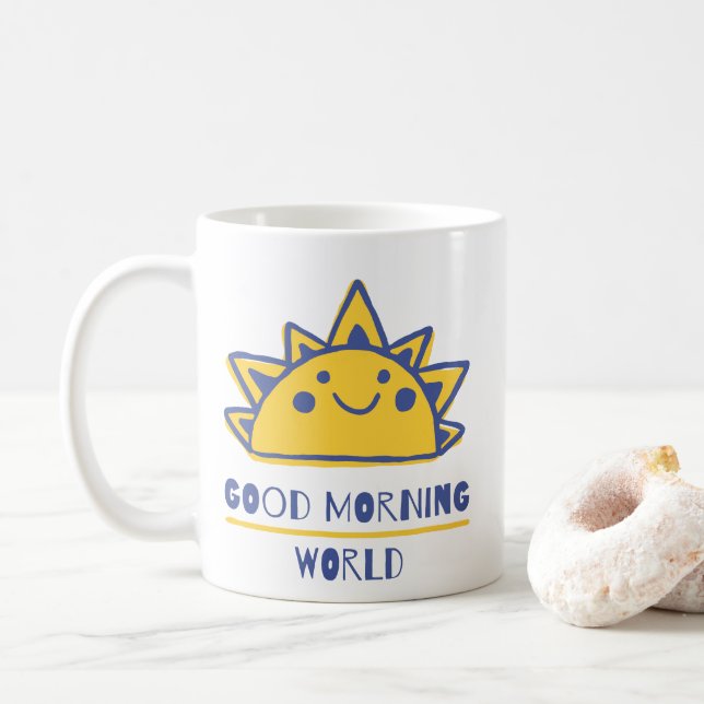 Taza De Café Buenos Días Sol Mundial (Con donut)