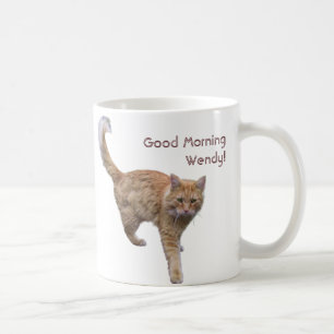 Taza De Café Buenos días (su nombre aquí)