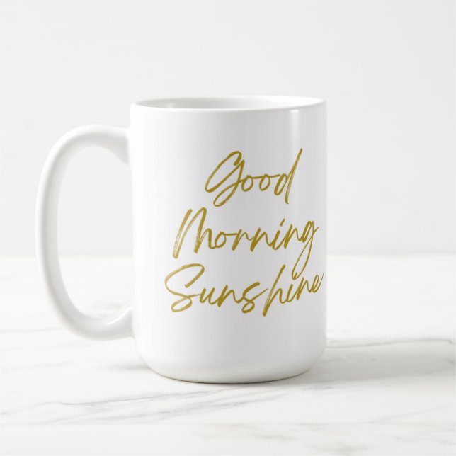 Taza De Café Buenos días Sunshine Classic Mug, 15 oz (Izquierda)