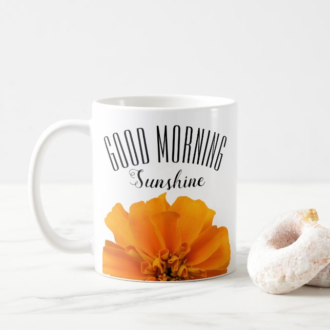 Taza De Café Buenos días Sunshine Marigold (Con donut)