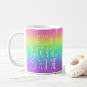 Taza De Café Buenos días Sunshine Rainbow Mug