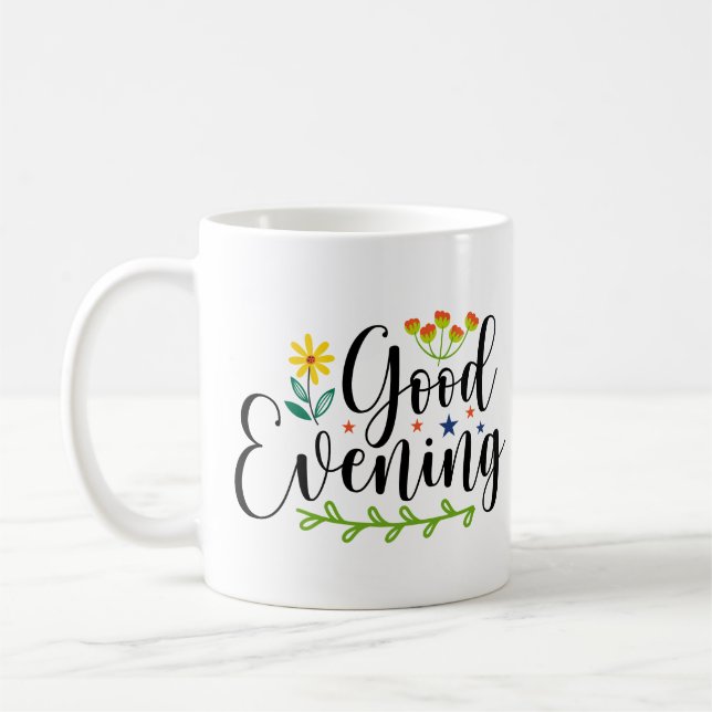 Taza De Café Buenos saludos nocturnos Mug (Izquierda)