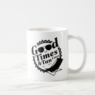 Taza De Café Buenos Tiempos Y Líneas Tan