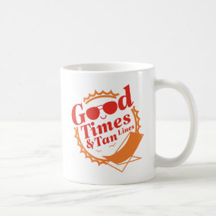 Taza De Café Buenos Tiempos Y Líneas Tan