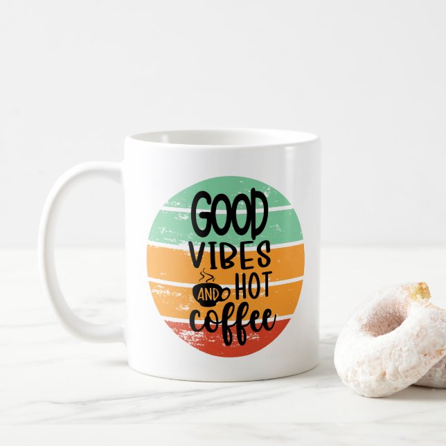 Taza De Café Buenos Vinos Y Café Caliente (Con donut)