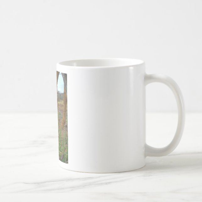 Taza De Café Buey y flor de primavera Bunny (Derecha)