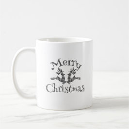 Taza De Café Búfalo blanco negro machaca reno navideño