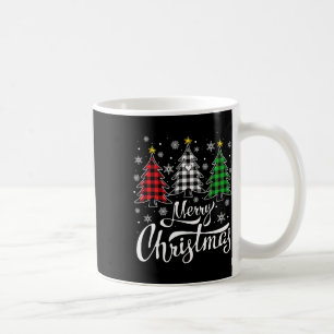 Taza De Café Búfalo del árbol de Navidad Plantado Verde Blanco