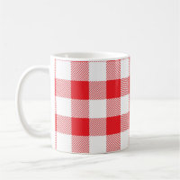 Búfalo Tapado rojo blanco cheque café Mug