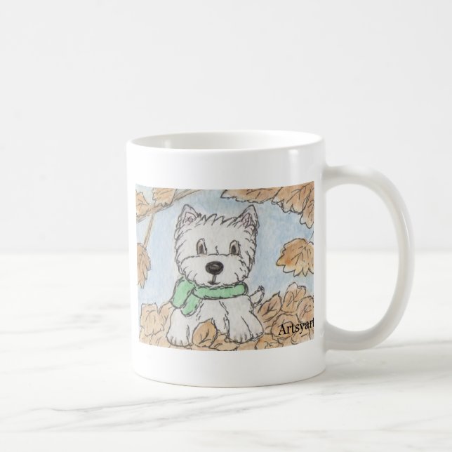 TAZA DE CAFÉ BUFANDA DE WESTIE (Derecha)