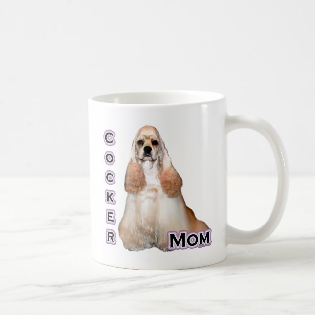 Taza De Café Buff Cocker Spaniel Mom; Cocker Spaniel Mom (Derecha)