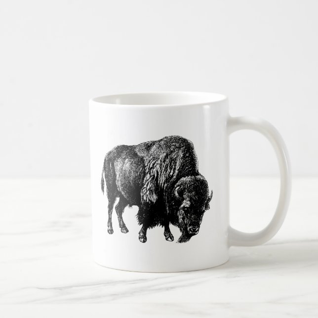 Taza De Café Buffalo American Bison (Derecha)