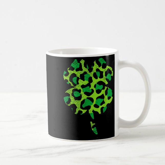 Taza De Café Buffalo Green Leopard Plaid Shamrock Cool St Patri (Derecha)