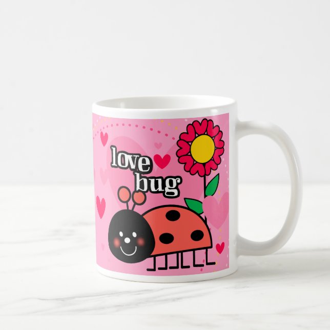 Taza De Café Bug de amor - Día de San Valentín (Derecha)