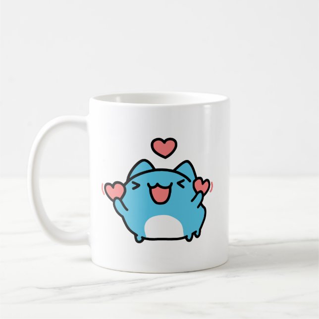 Taza De Café BugCat Capoo cat, Kawaii Comic Cat love (Izquierda)
