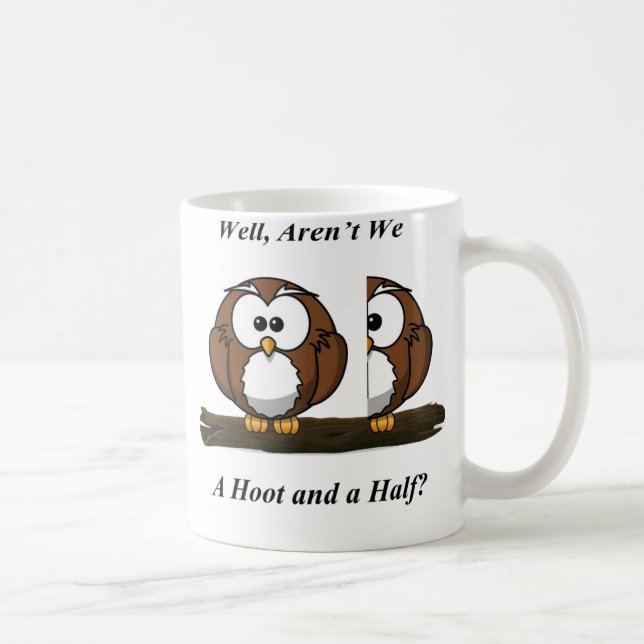 Taza De Café Búho A Hoot and a Half (Derecha)