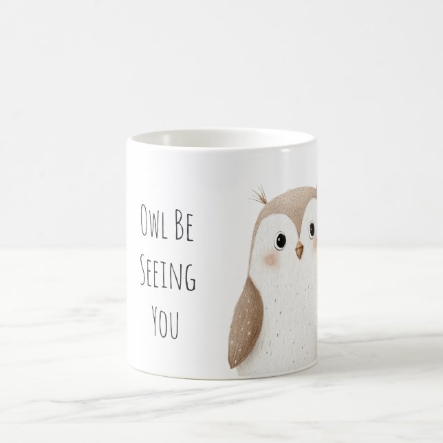 Taza De Café Búho Adorable Te Veré  (Centro)