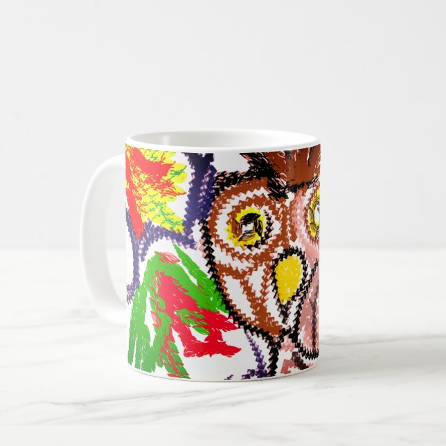 Taza De Café Búho alegría otoñal (Anverso izquierdo)