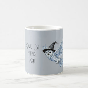 Taza De Café Búho Azul te Verá Halloween