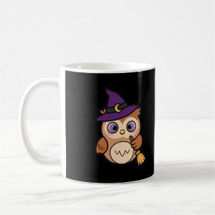 Taza De Café Búho Bruja Lindo Halloween