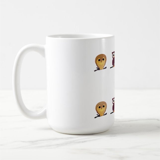 Taza De Café Búho, búho personalizado (Izquierda)