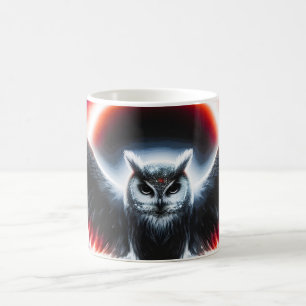 Taza De Café Búho Celestial Cósmico Místico