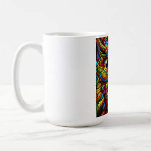 Taza De Café Búho Colorido