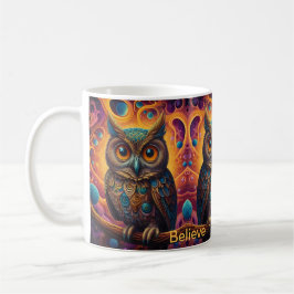 Taza De Café Búho Cósmico de la Sabiduría
