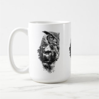 Taza De Café Búho de belleza en las montañas