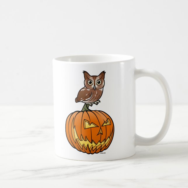 Taza De Café Búho de chillido del este de Halloween (Derecha)