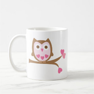 Taza De Café Búho de día de San Valentín