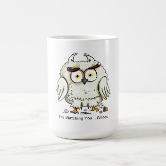 Taza De Café Búho de Dibujos Animados Divertido y Esponjoso
