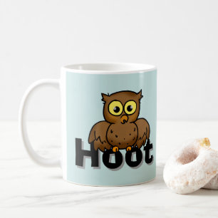 Taza De Café Búho de dibujos animados lindo sentado en arte de 
