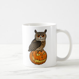 Taza De Café Búho de Eagle del eurasiático de Halloween