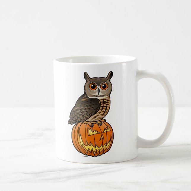 Taza De Café Búho de Eagle del eurasiático de Halloween (Derecha)