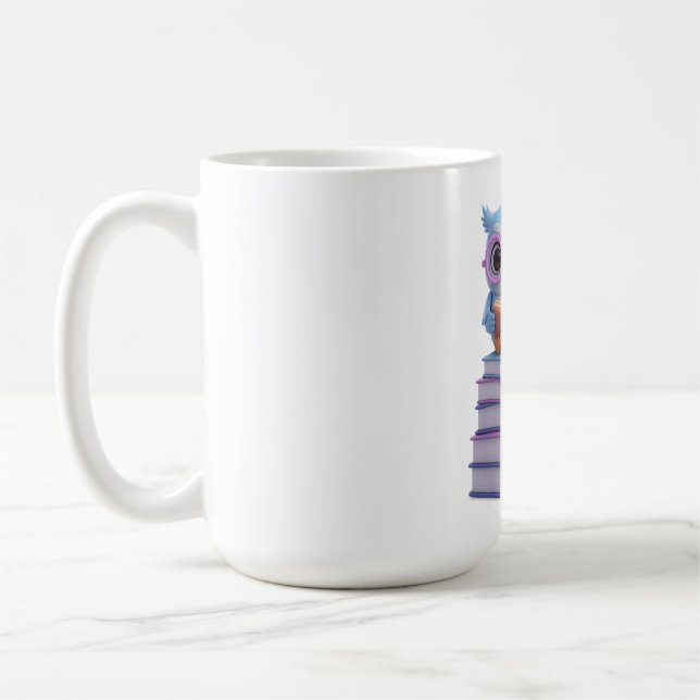 Taza De Café Búho de libro cósmico (Izquierda)