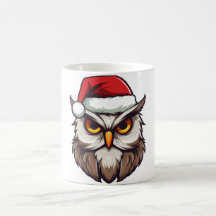 Taza De Café Búho de Navidad