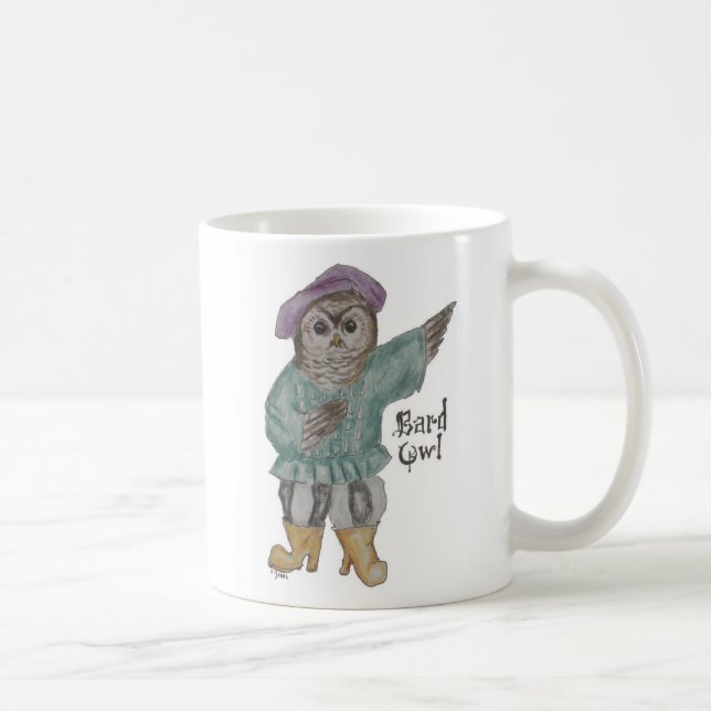 Taza De Café Búho del bardo (Derecha)