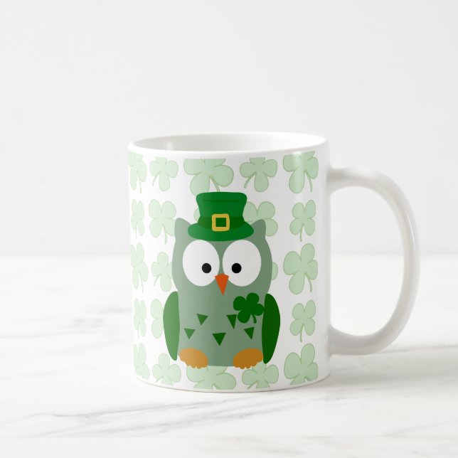 Taza De Café Búho del día de St Patrick (Derecha)