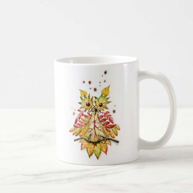 Taza De Café Búho del follaje (Derecha)