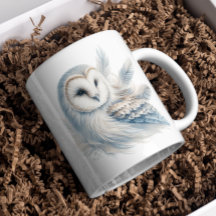 Búho elegante en acuarela