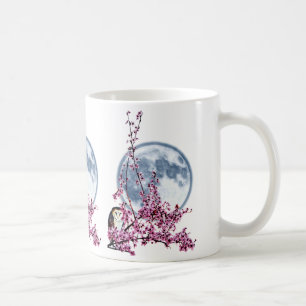 Taza De Café Búho en el árbol de ciruelas