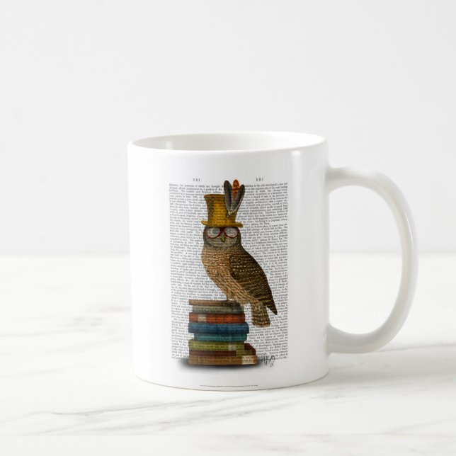 Taza De Café Búho en libros (Derecha)