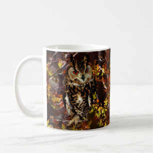 Taza De Café Búho en otoño