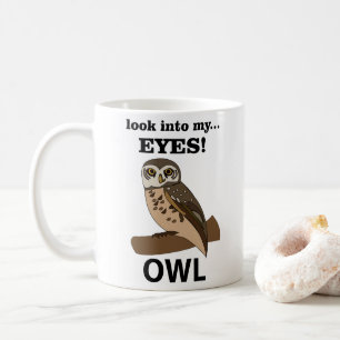 Taza De Café Búho Mira a Mis Ojos Búho