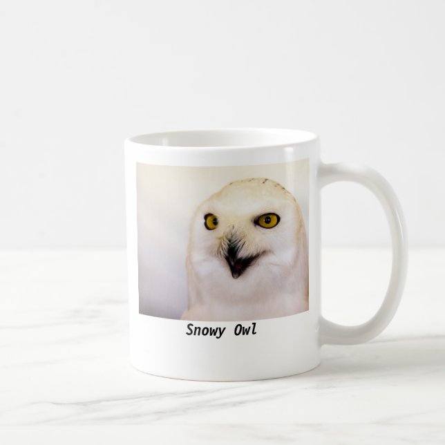 Taza De Café Búho Nevado (Derecha)
