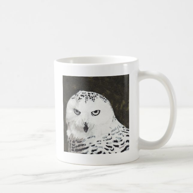 Taza De Café Búho Nevado (Derecha)